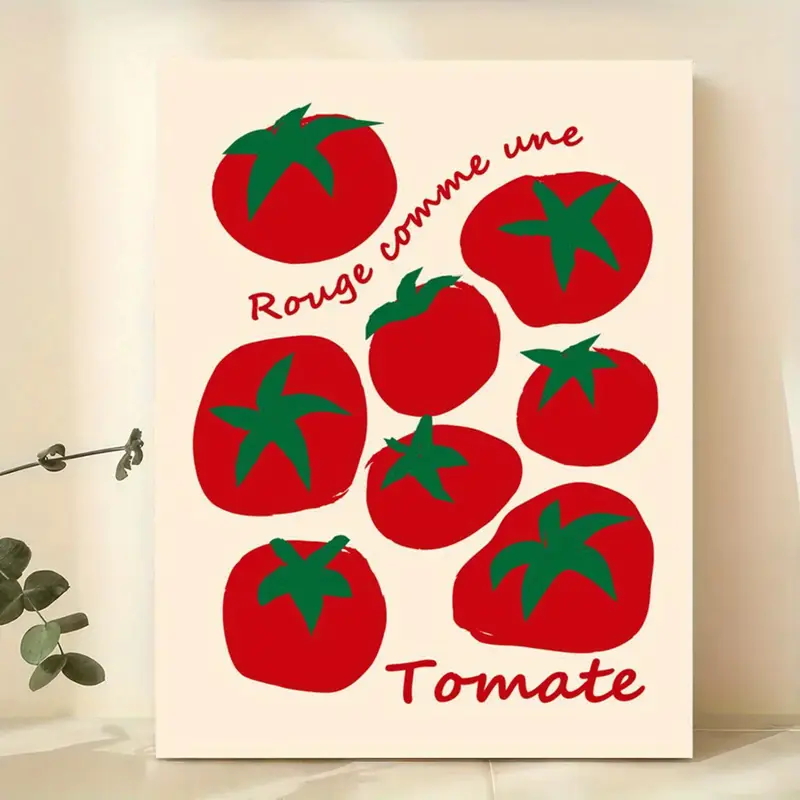 Art Craft Kitchen - Modern Colorful Red Tomatoes Wall Art