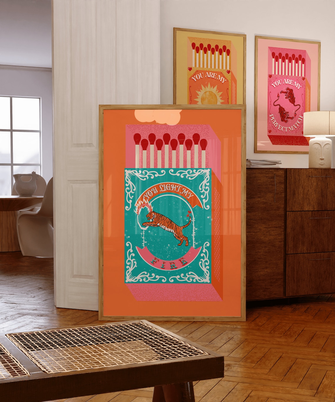 Art Craft Kitchen - You Light My Fire Orange Matchbox