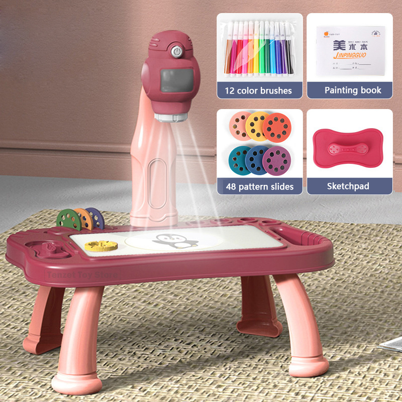 Art Craft Education - Smart Projector Kids Painting Table Set