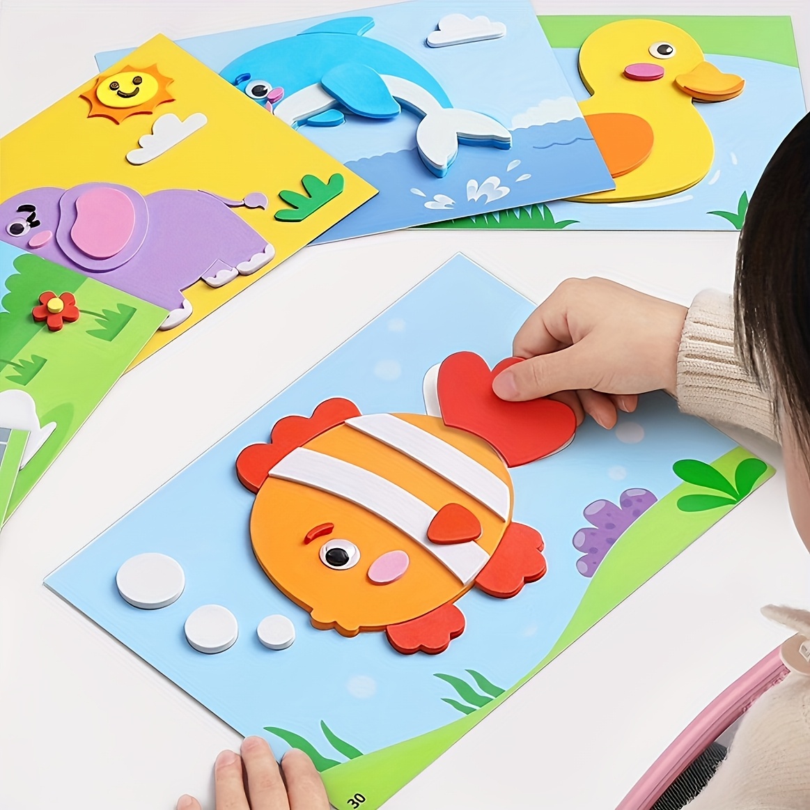 Art Craft Education - 3D Stickers for Kids, Disposable, Handmade