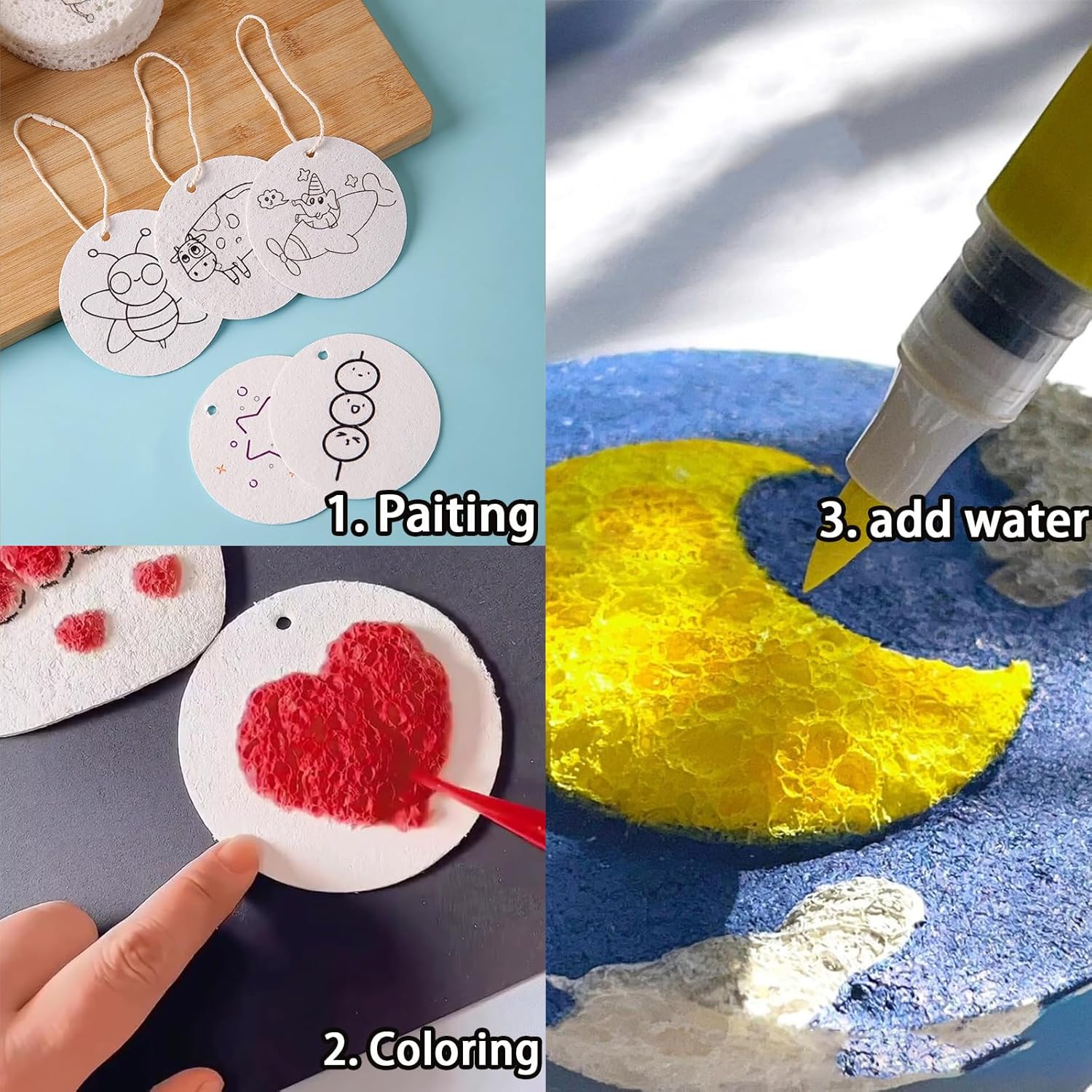3D Puffy Foam Texture Painting - Art Craft Education 评论和价格