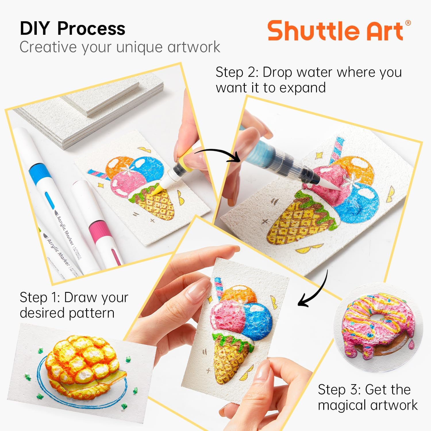 3D Puffy Foam Texture Painting - Art Craft Education 评论和价格