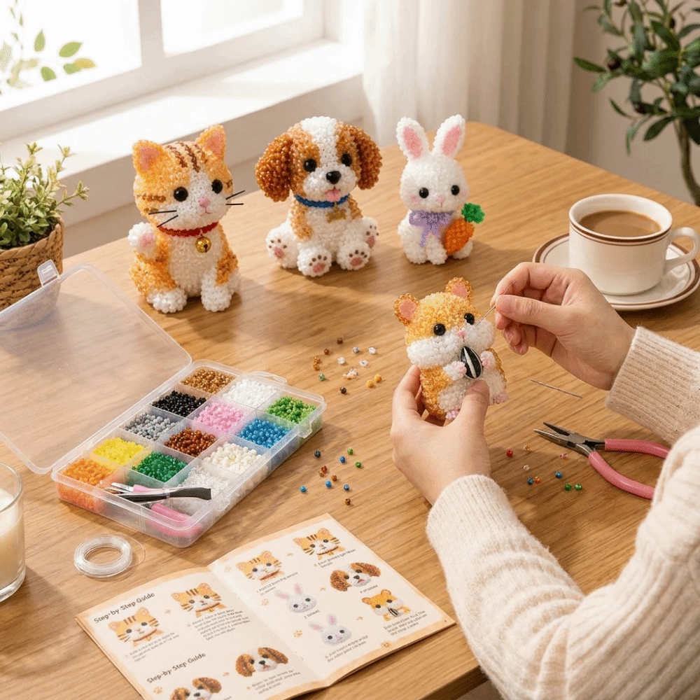 Handmade DIY Animal Bead Embro - Art Craft Education 评论和价格