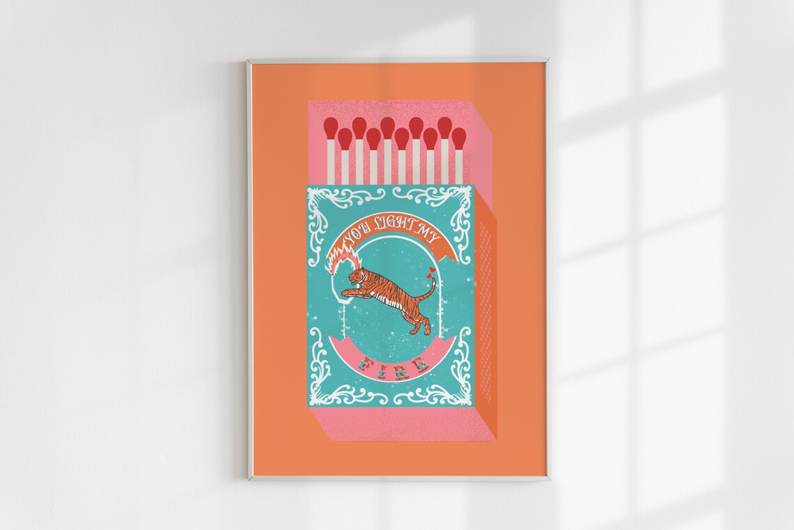You Light My Fire Orange Match - Art Craft Kitchen 评论和价格