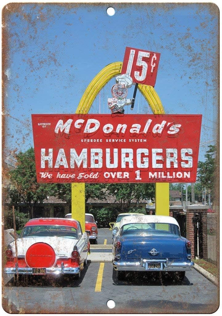 Metal Sign  - McDonalds Hambur - Art Craft Kitchen 评论和价格