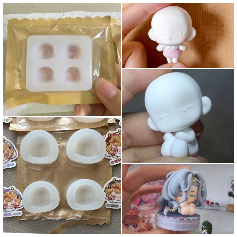 Q Version Doll Face Silicone M - Air Dry Clay 评论和价格