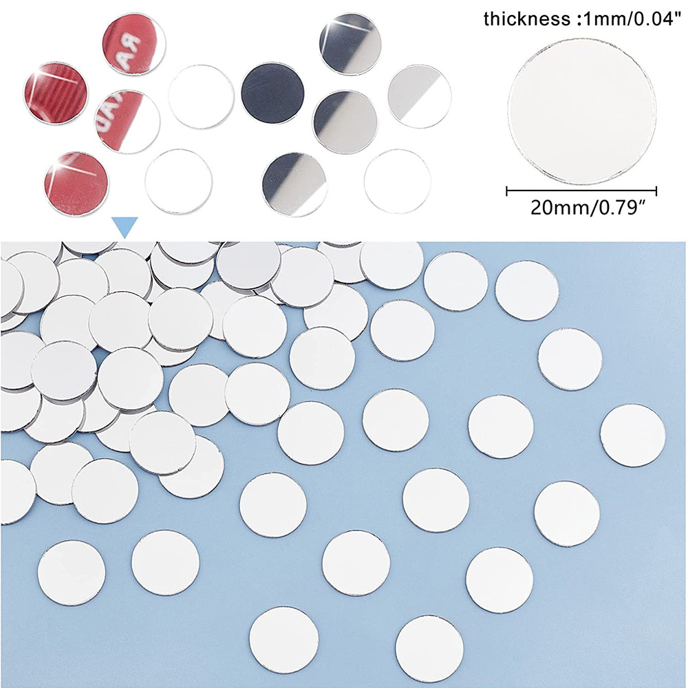 50PCS Round Mini Mosaic Tiles  - Art Craft Mirror 评论和价格