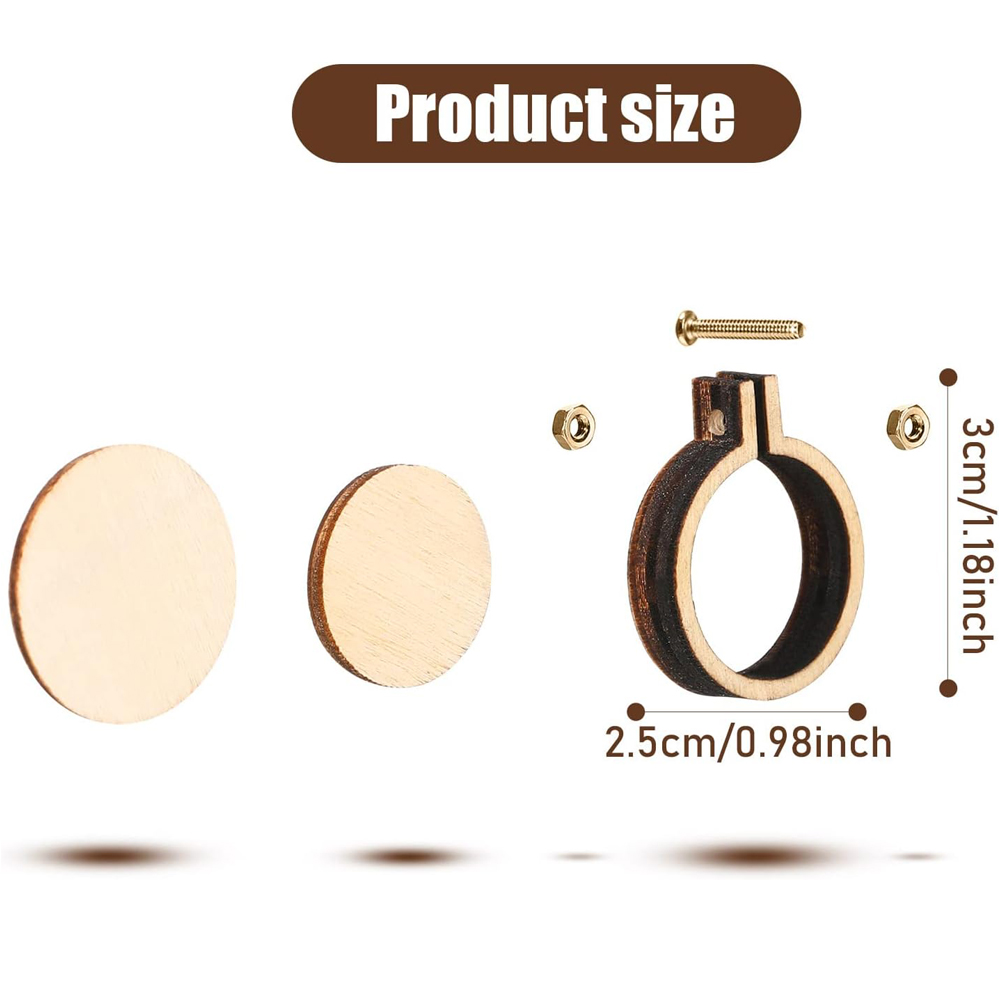 10Pcs/Set Wooden Mini Embroide - Embroidery Hoop Kit 评论和价格