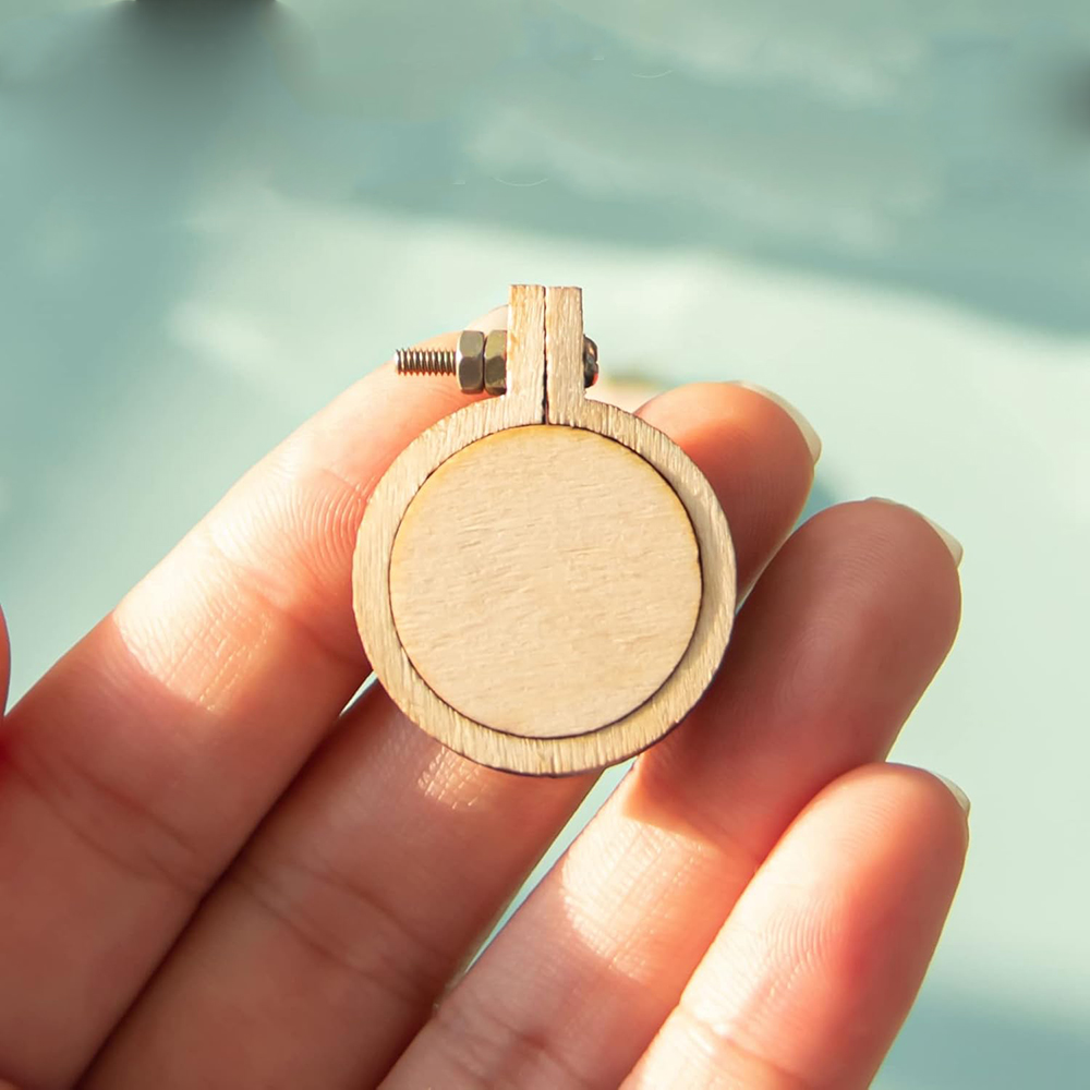 10Pcs/Set Wooden Mini Embroide - Embroidery Hoop Kit 评论和价格