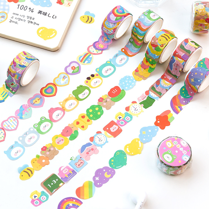 1 Roll Super Cute Die‑Cut Coll - Washi Tape Rolls 评论和价格
