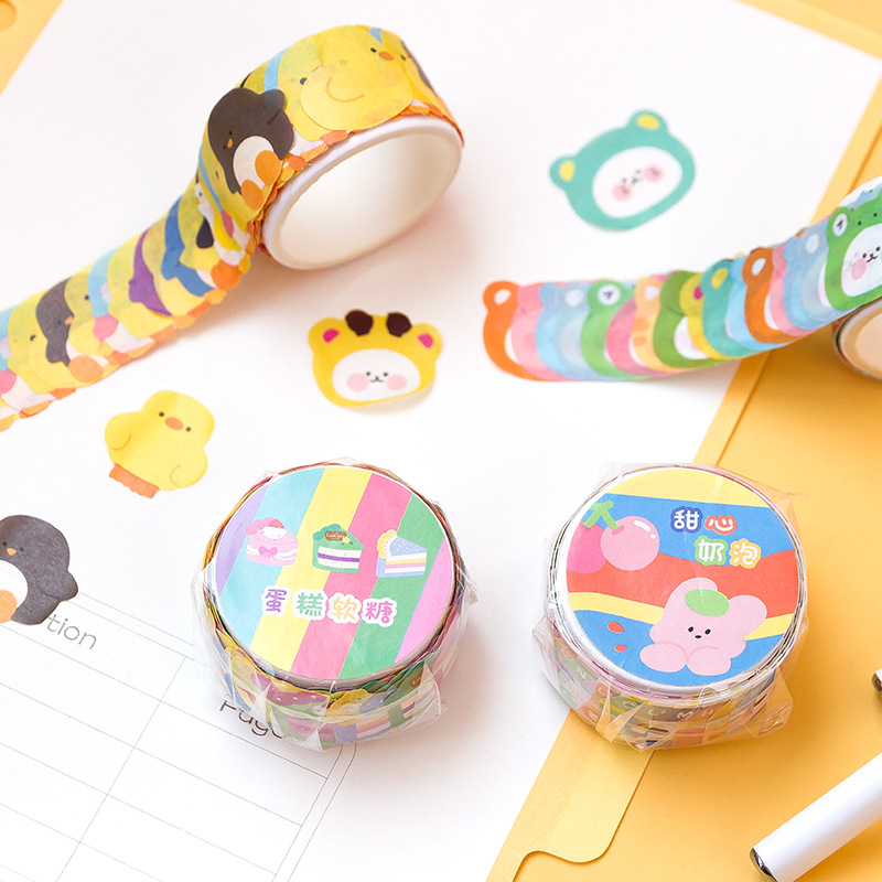 1 Roll Super Cute Die‑Cut Coll - Washi Tape Rolls 评论和价格
