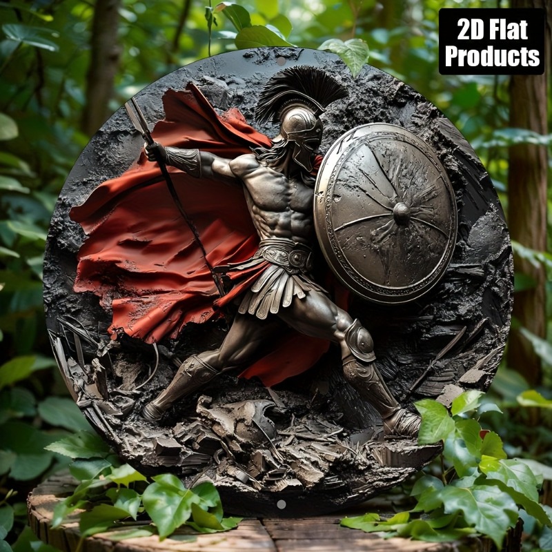 Spartan Warrior Round Metal Al - Art Craft Kitchen 评论和价格