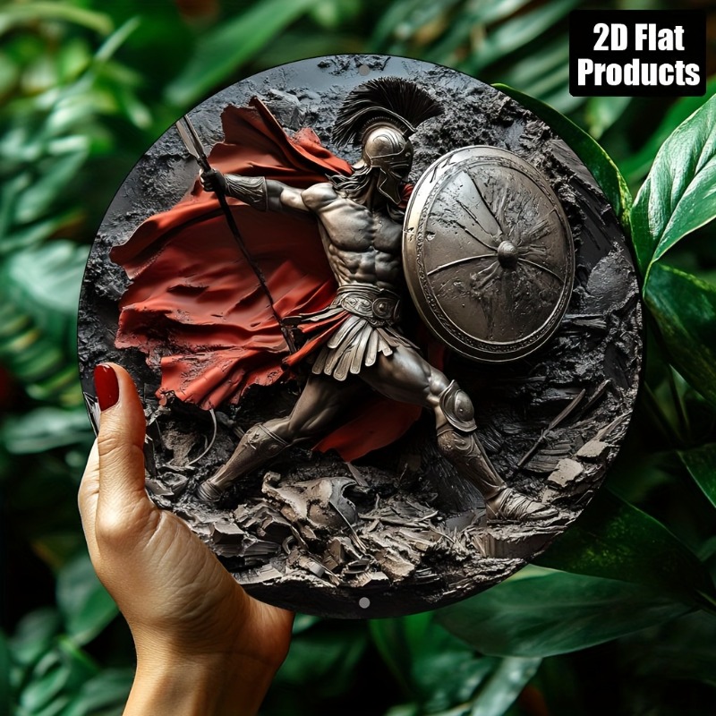 Spartan Warrior Round Metal Al - Art Craft Kitchen 评论和价格