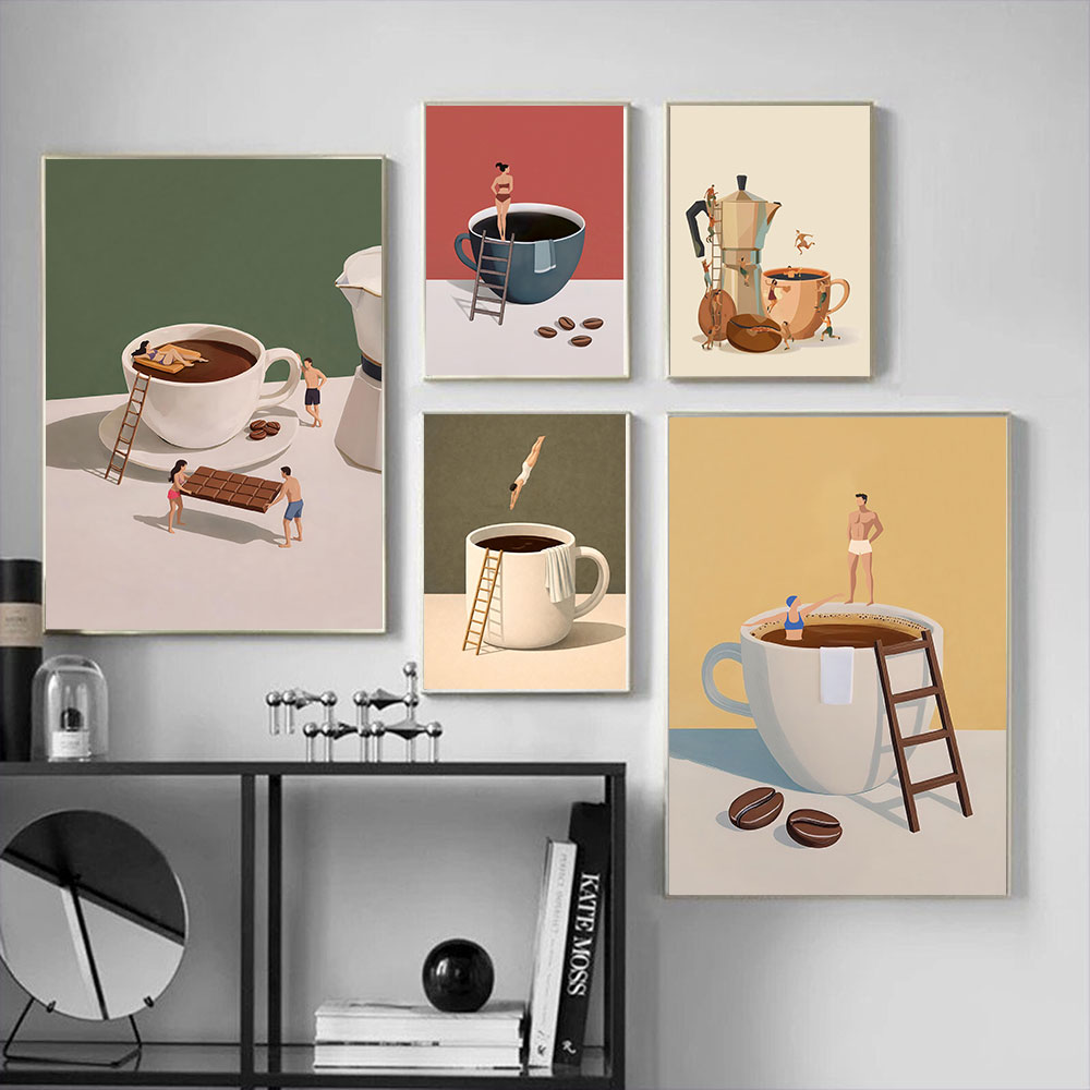 1pc frameless Coffee Adventure - Art Craft Kitchen 评论和价格