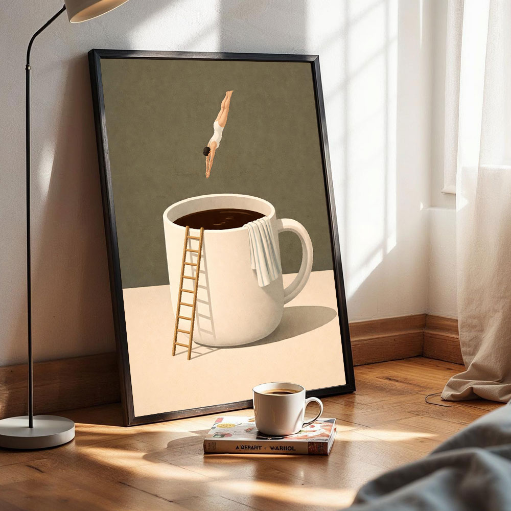 1pc frameless Coffee Adventure - Art Craft Kitchen 评论和价格