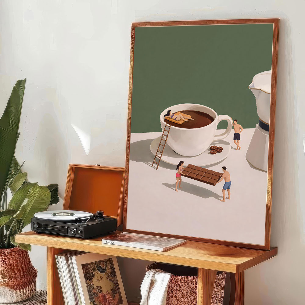 1pc frameless Coffee Adventure - Art Craft Kitchen 评论和价格
