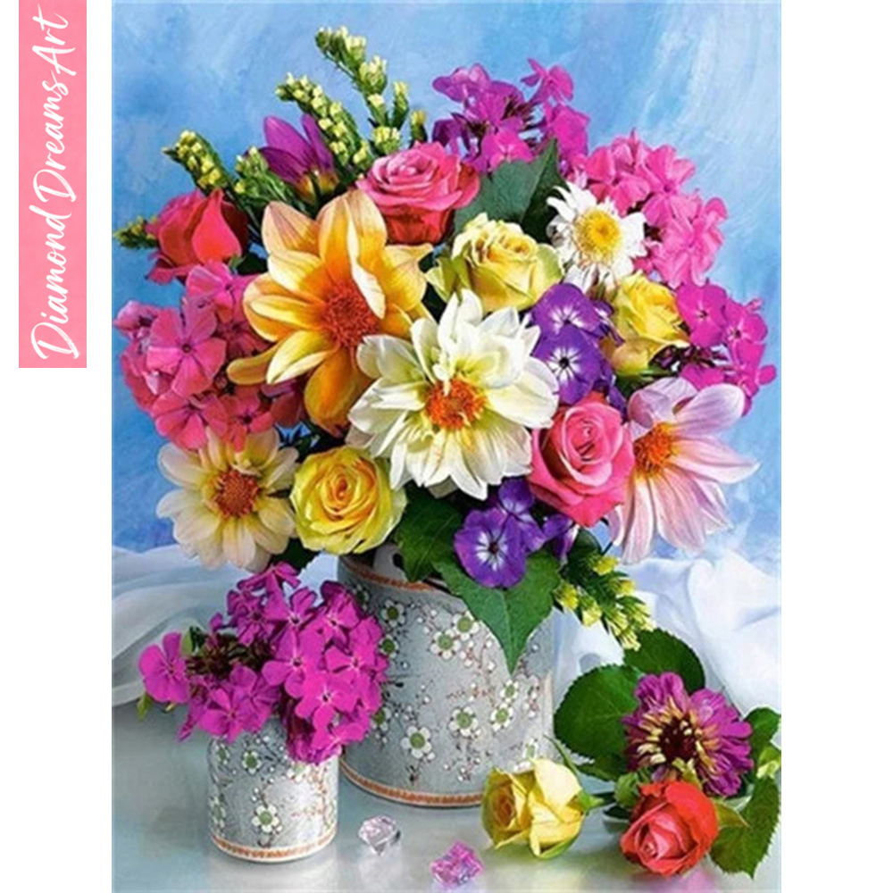 Full Diamond Mosaic Flower 5D  - Art Craft Flower 评论和价格