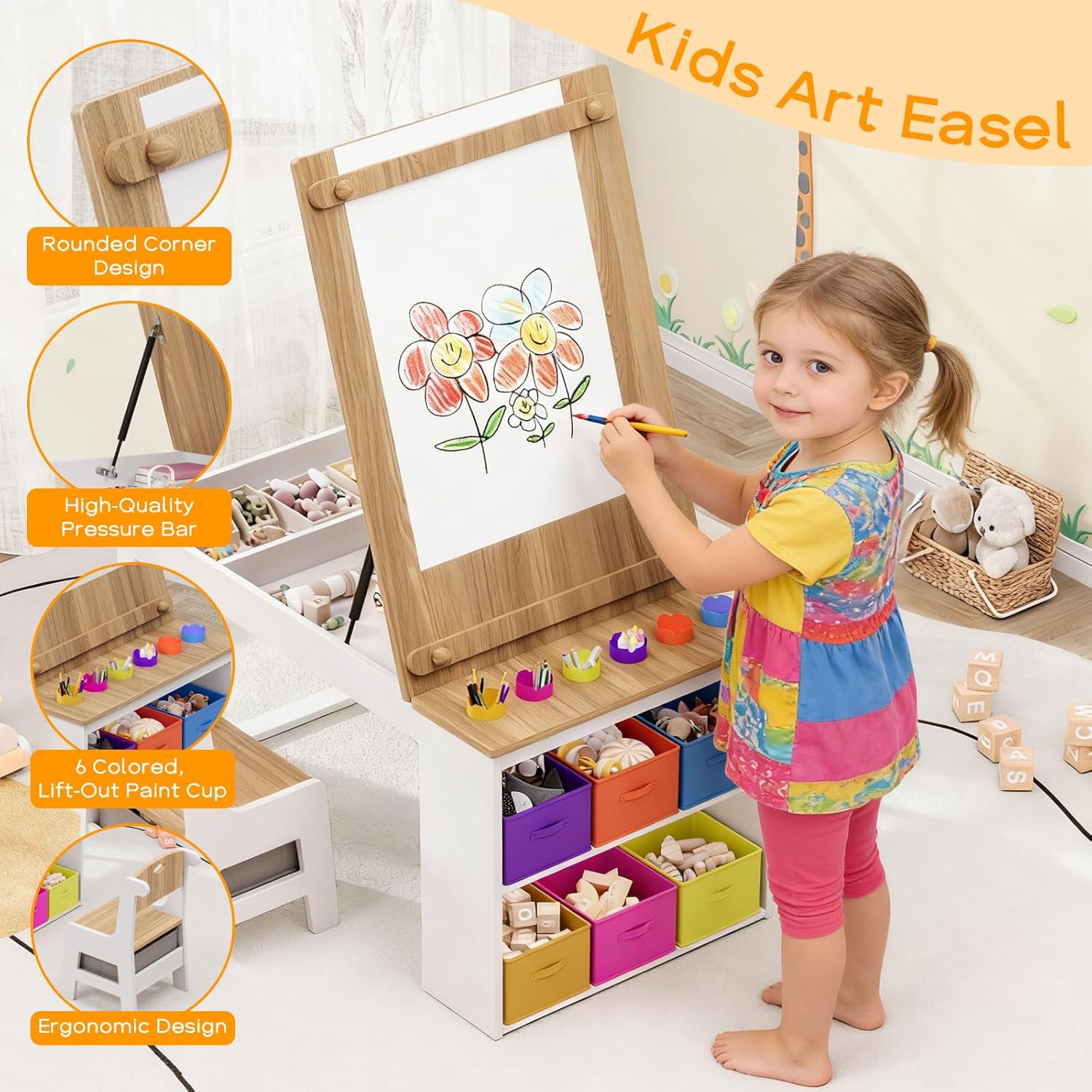 Kids Art Table and Chairs, Tod - Art Craft Toddlers 评论和价格