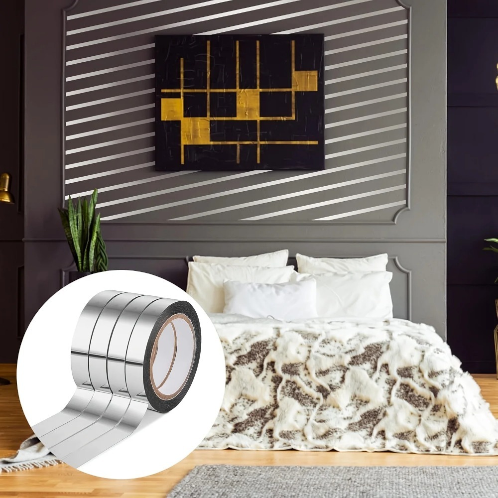 Silvery Metallic Mirror Tape,A - Art Craft Mirror 评论和价格