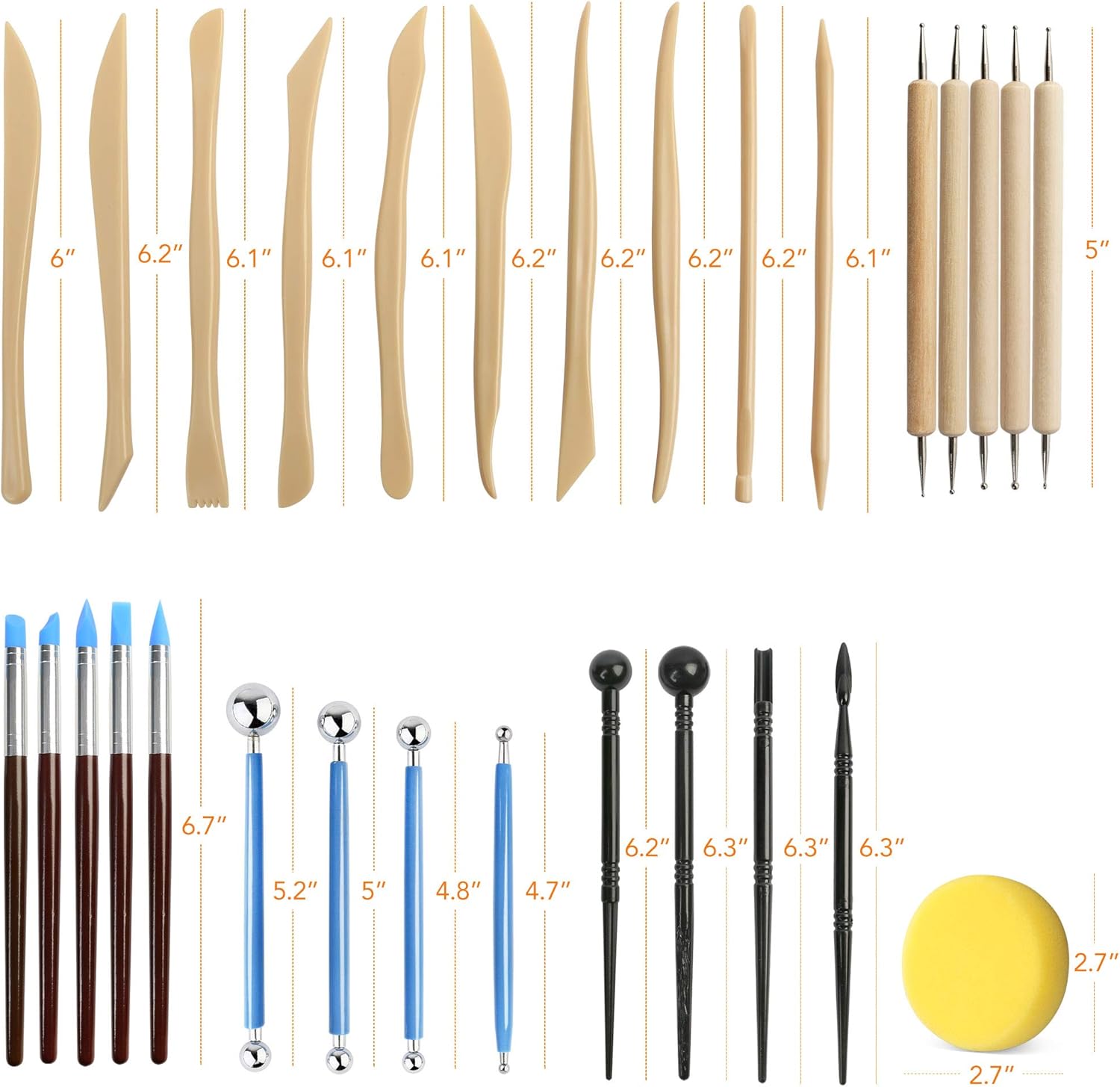 Air Dry Clay Tool Set Silicone - Air Dry Clay 评论和价格