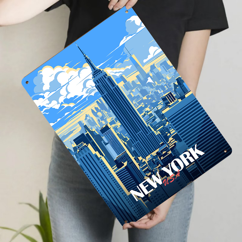 New York City Skyline Metal Wa - Art And Craft New York 评论和价格