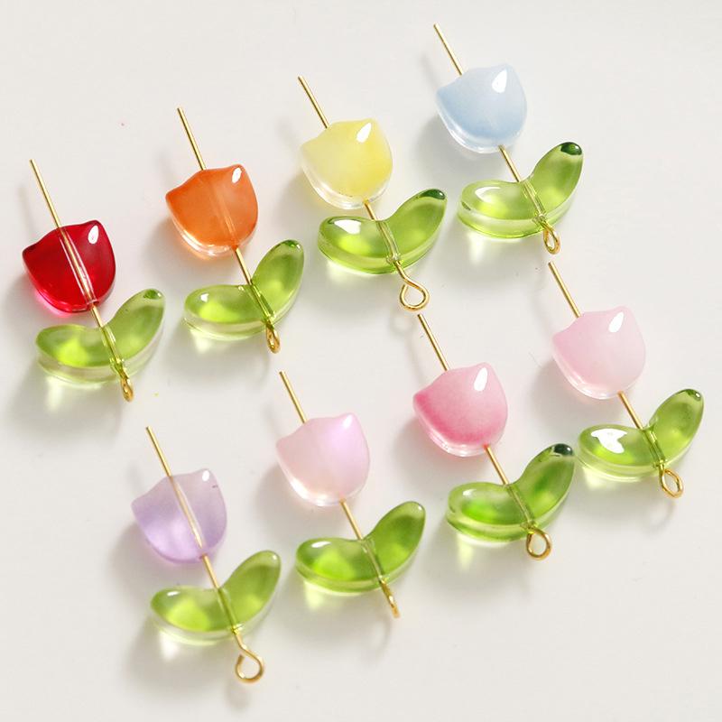 Lampwork  Flower Beads 30Pcs M - Art Craft Flower 评论和价格