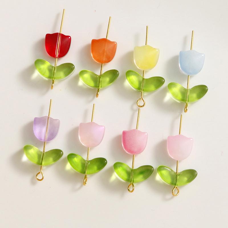 Lampwork  Flower Beads 30Pcs M - Art Craft Flower 评论和价格