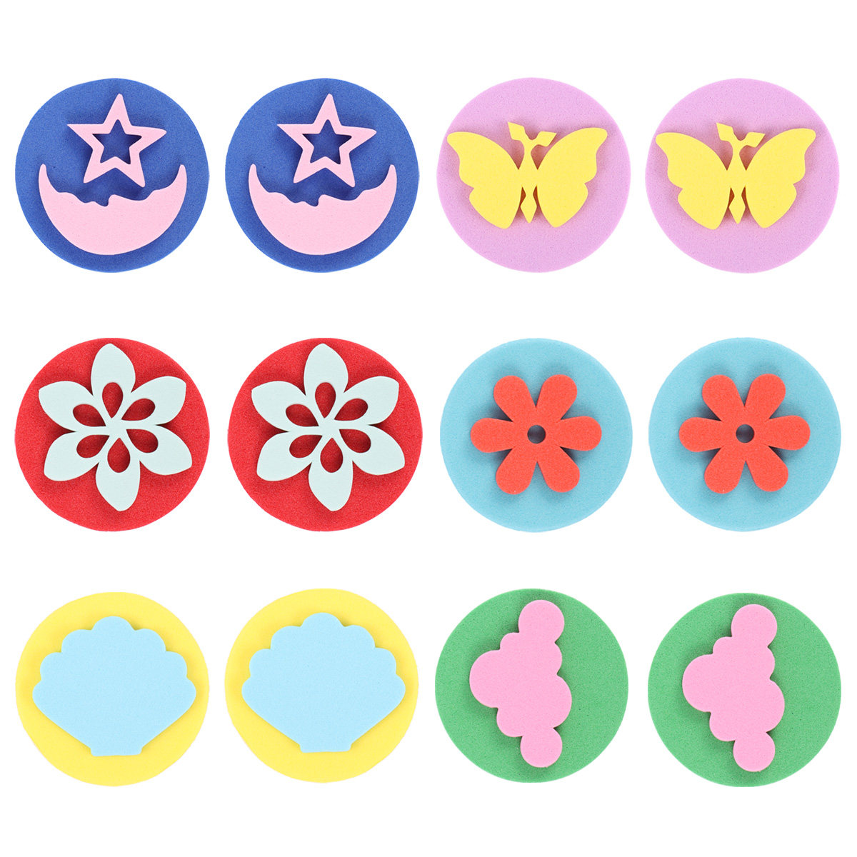 12Pcs Assorted Shape Painting  - Art Craft Toddlers 评论和价格