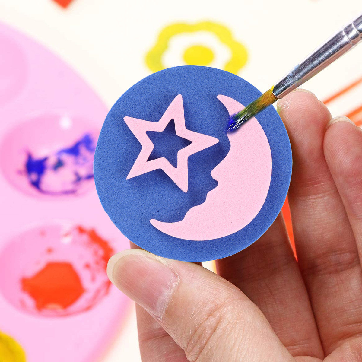 12Pcs Assorted Shape Painting  - Art Craft Toddlers 评论和价格