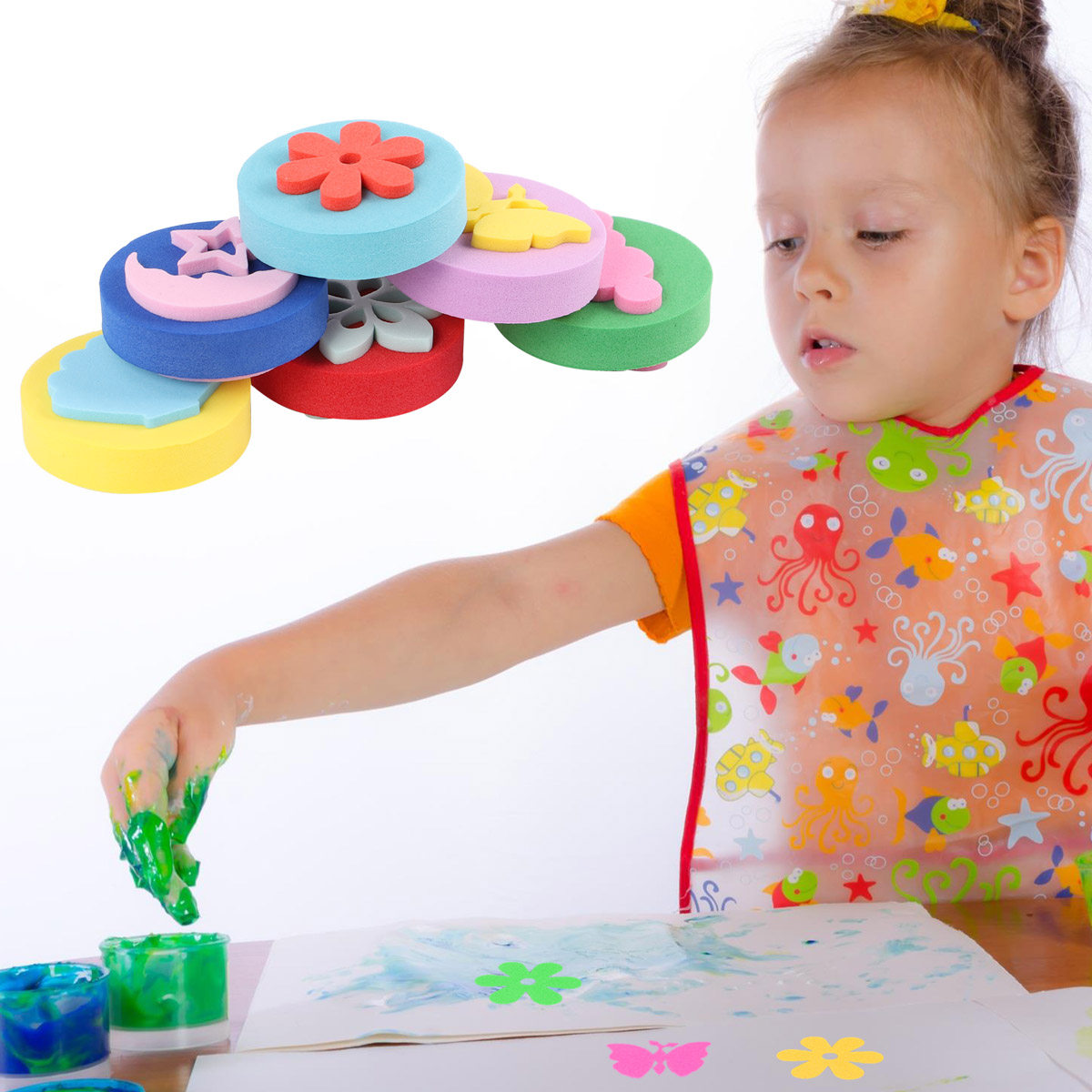 12Pcs Assorted Shape Painting  - Art Craft Toddlers 评论和价格