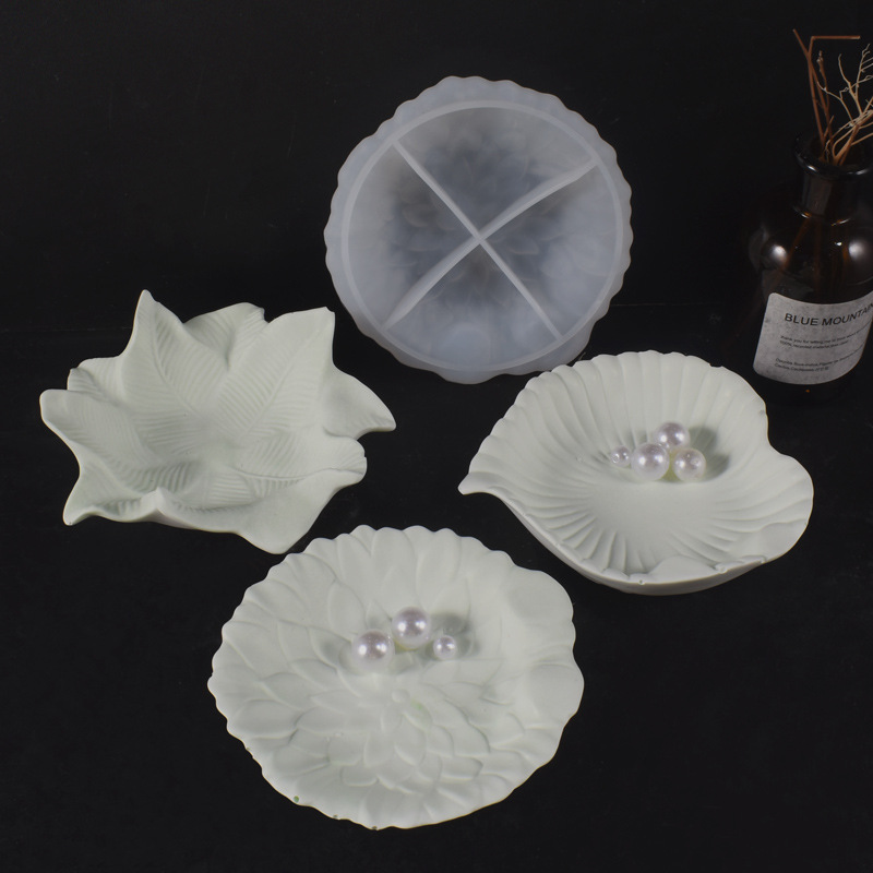 Plaster Cement DIY Leaf Dish M - Art Craft Mirror 评论和价格