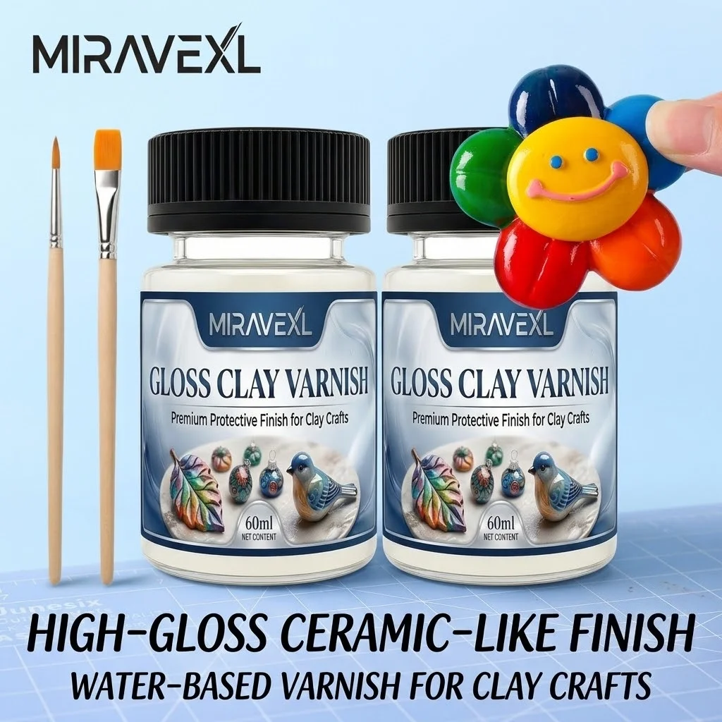 MIRAVEXL High Gloss Clay Varni - Air Dry Clay 评论和价格