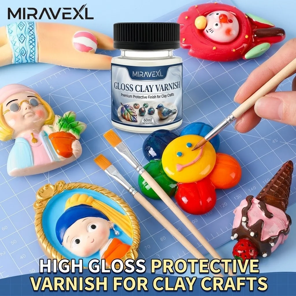 MIRAVEXL High Gloss Clay Varni - Air Dry Clay 评论和价格