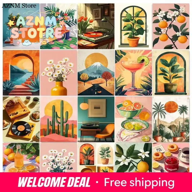 GATYZTORY Frame Diy Painting B - Art Craft Flower 评论和价格