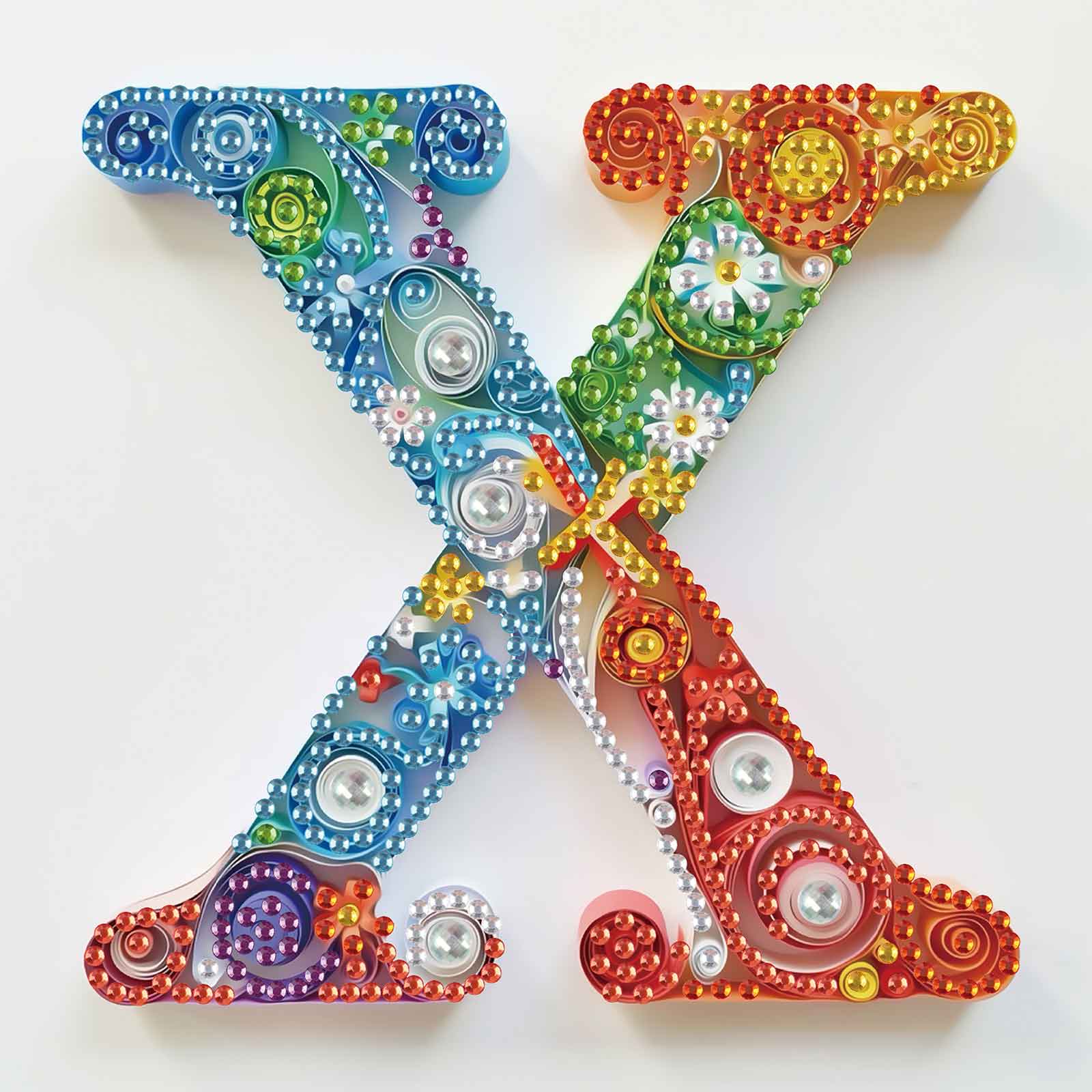 Special Shaped Diamond Art pai - Art And Craft Letter X 评论和价格