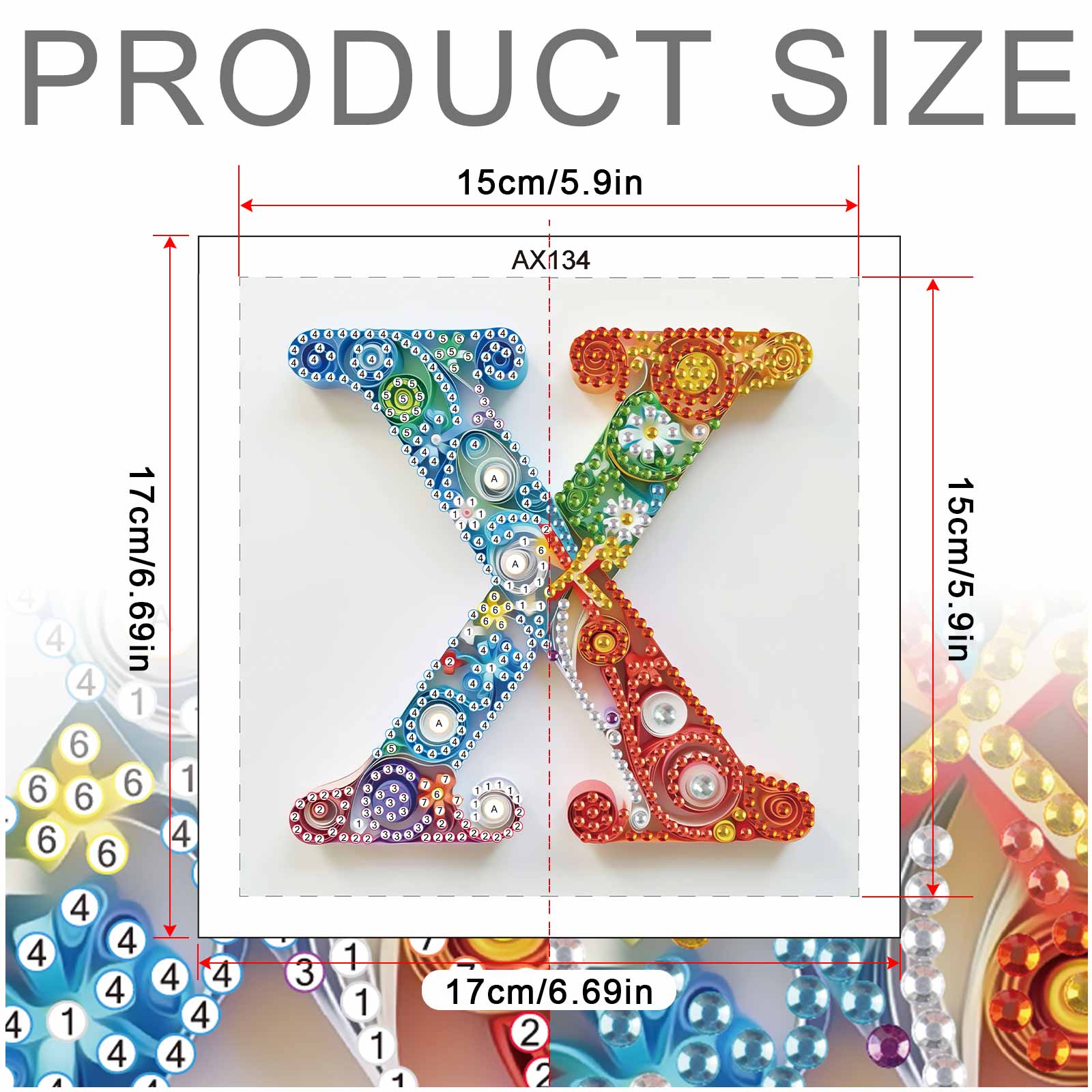 Special Shaped Diamond Art pai - Art And Craft Letter X 评论和价格