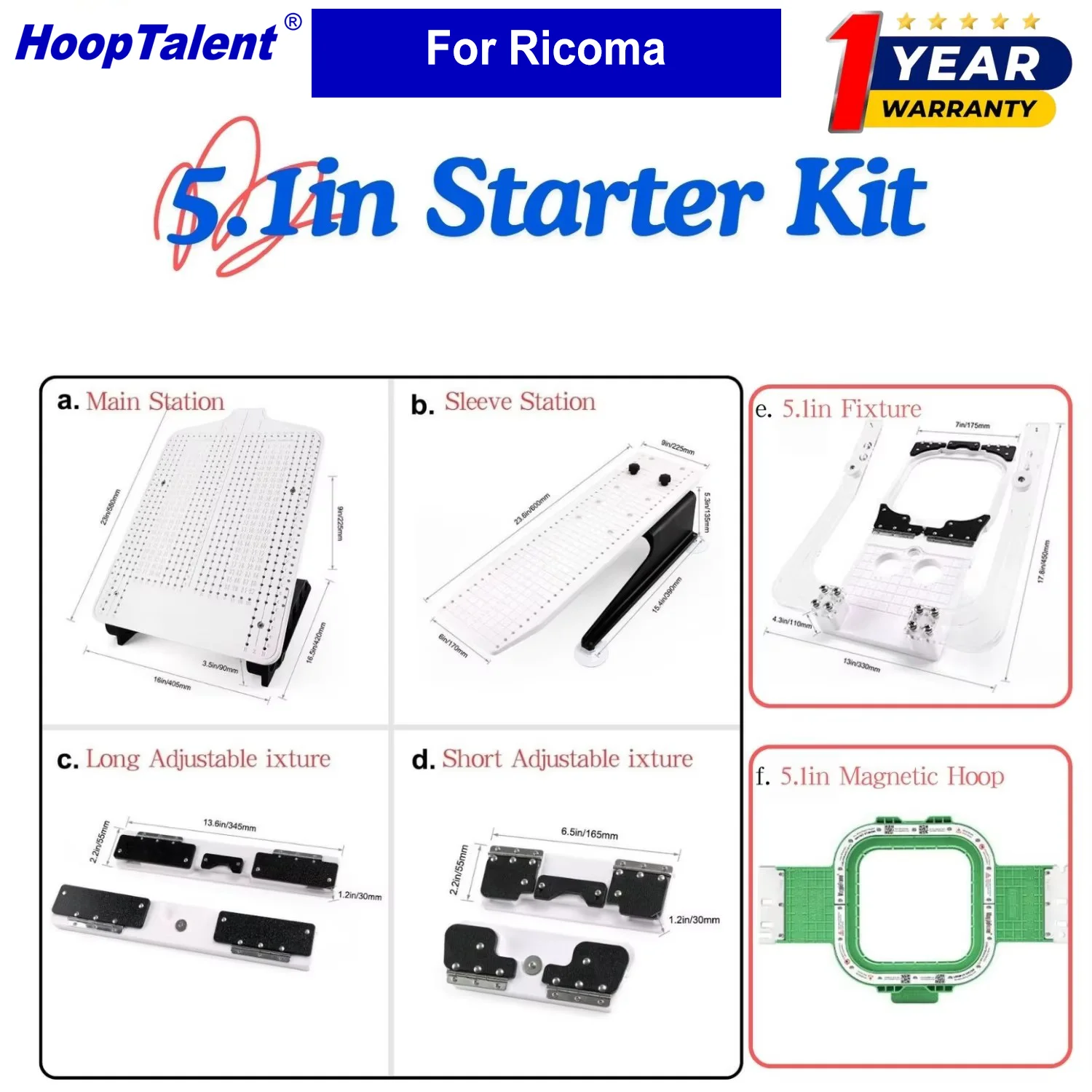 Hooping Station Kit for Ricoma - Embroidery Hoop Kit 评论和价格