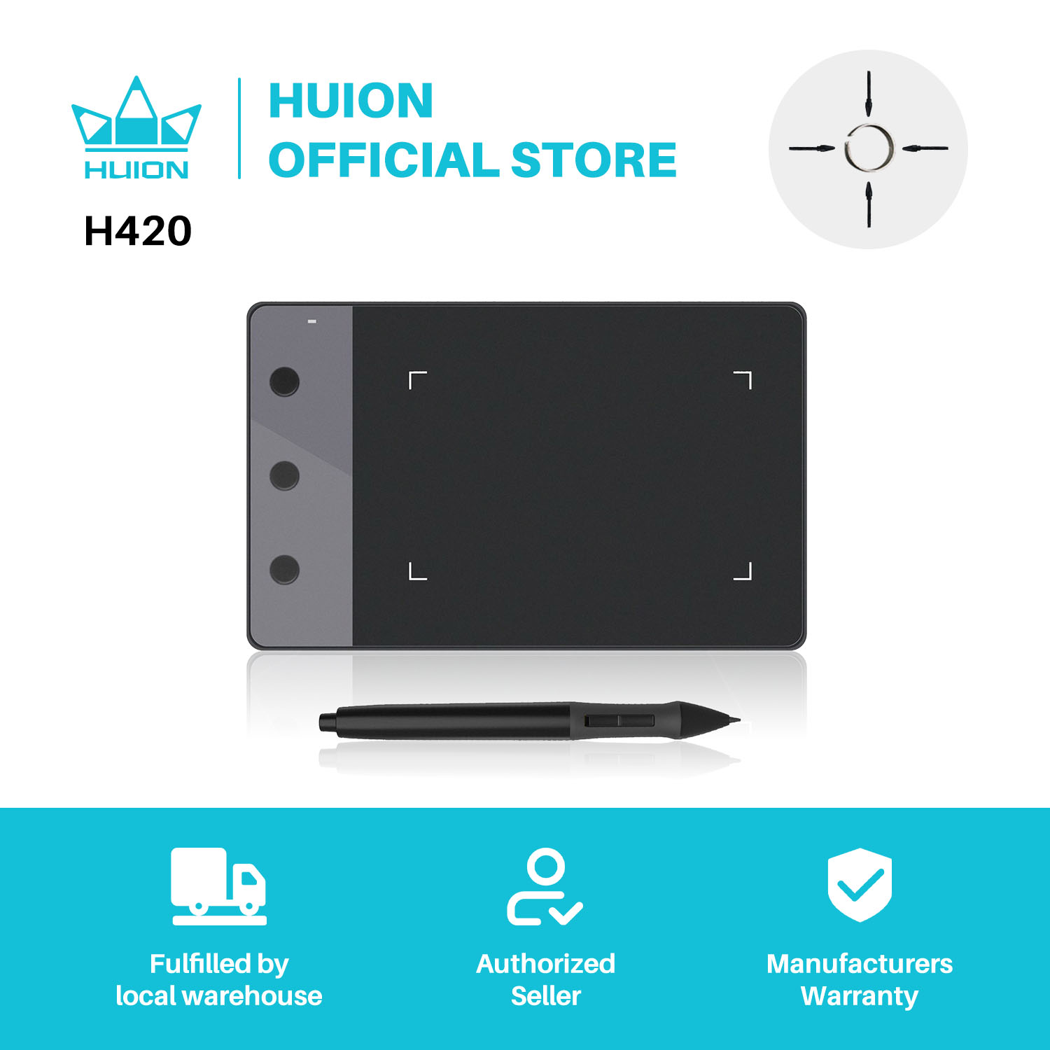 New HUION H420 Graphics Tablet - Art Craft Online 评论和价格