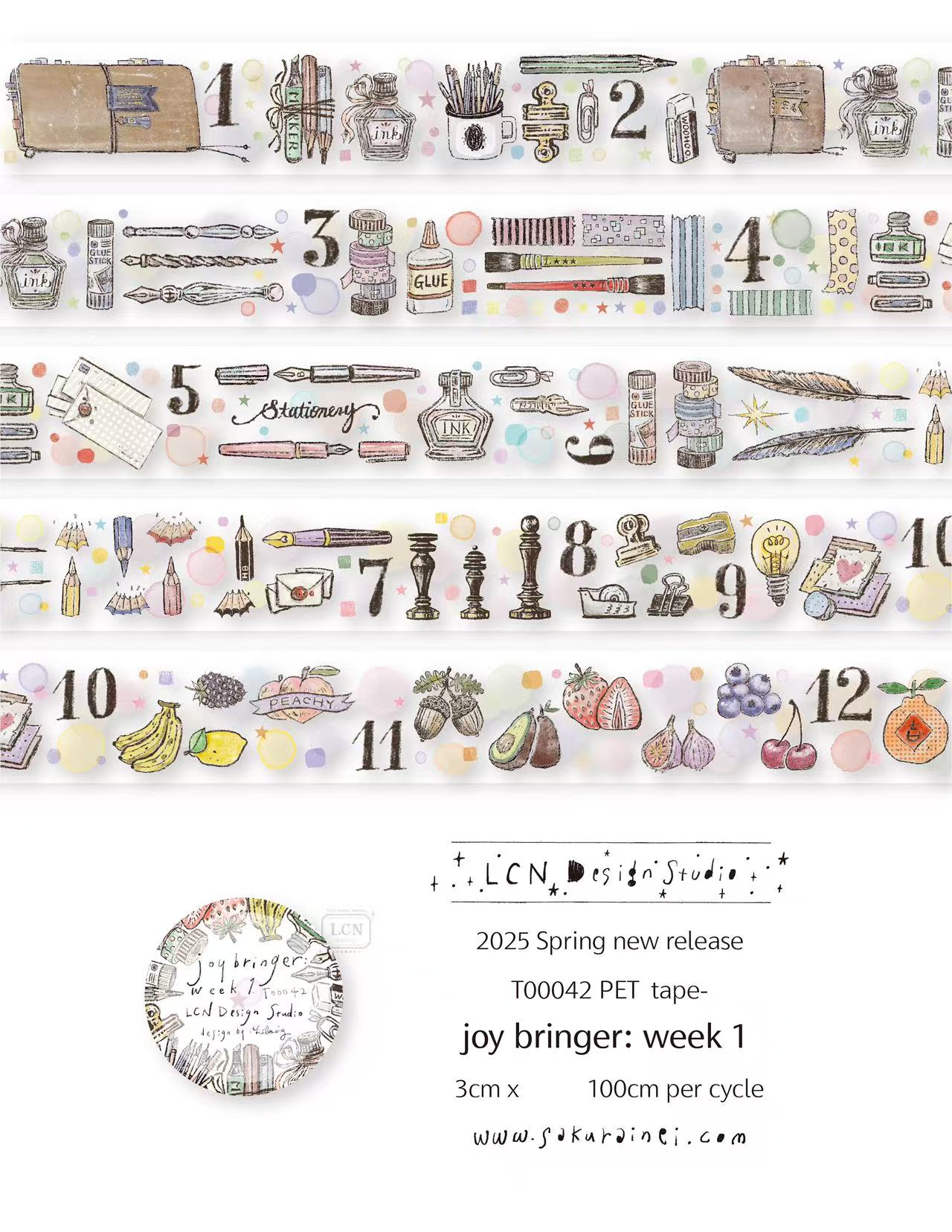 1 Loop LCN Vintage Sticker Clu - Washi Tape Rolls 评论和价格
