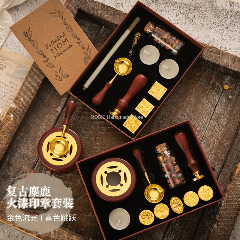 Wax Seal Stamp Set Lacquered S - Batik Wax Kit 评论和价格