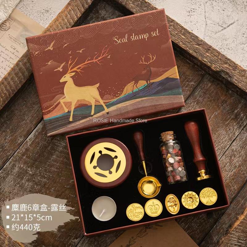 Wax Seal Stamp Set Lacquered S - Batik Wax Kit 评论和价格