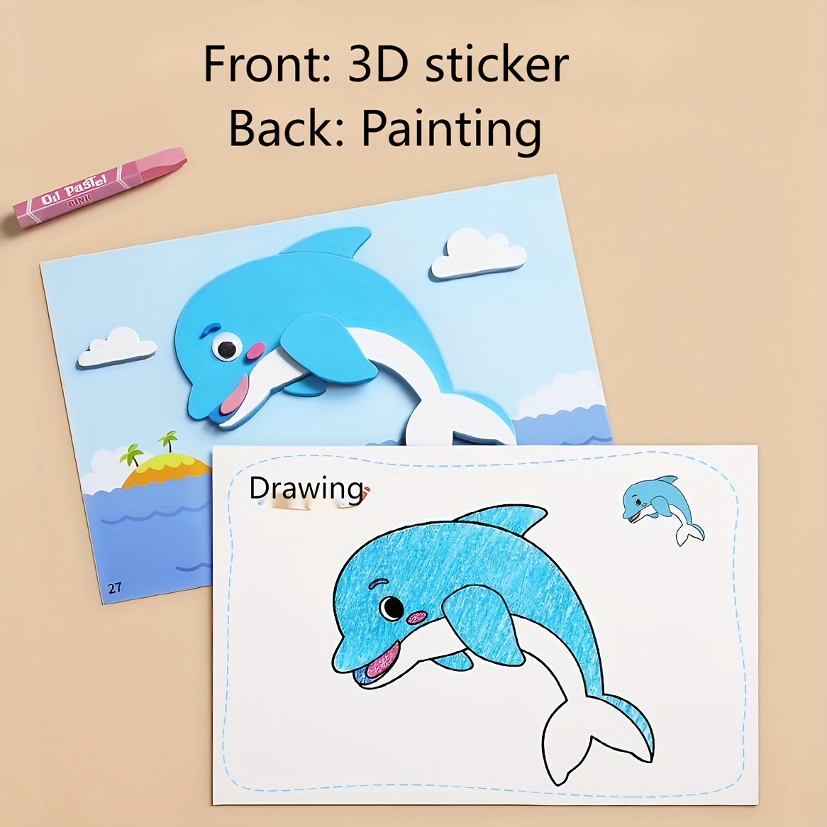 3D Stickers for Kids, Disposab - Art Craft Education 评论和价格